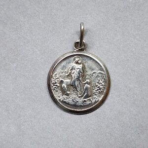 Vintage Silver Our Lady of the Guard Sanctuary Province of Genova Italy